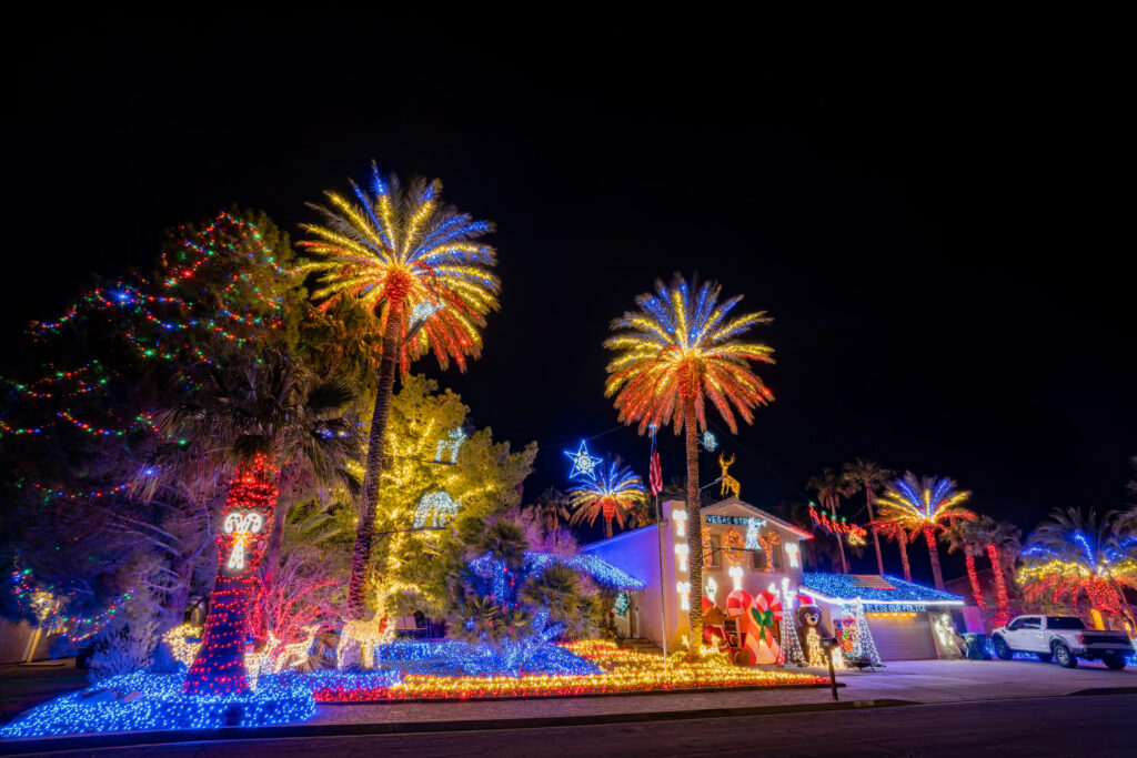 Christmas lights, decoration of a house